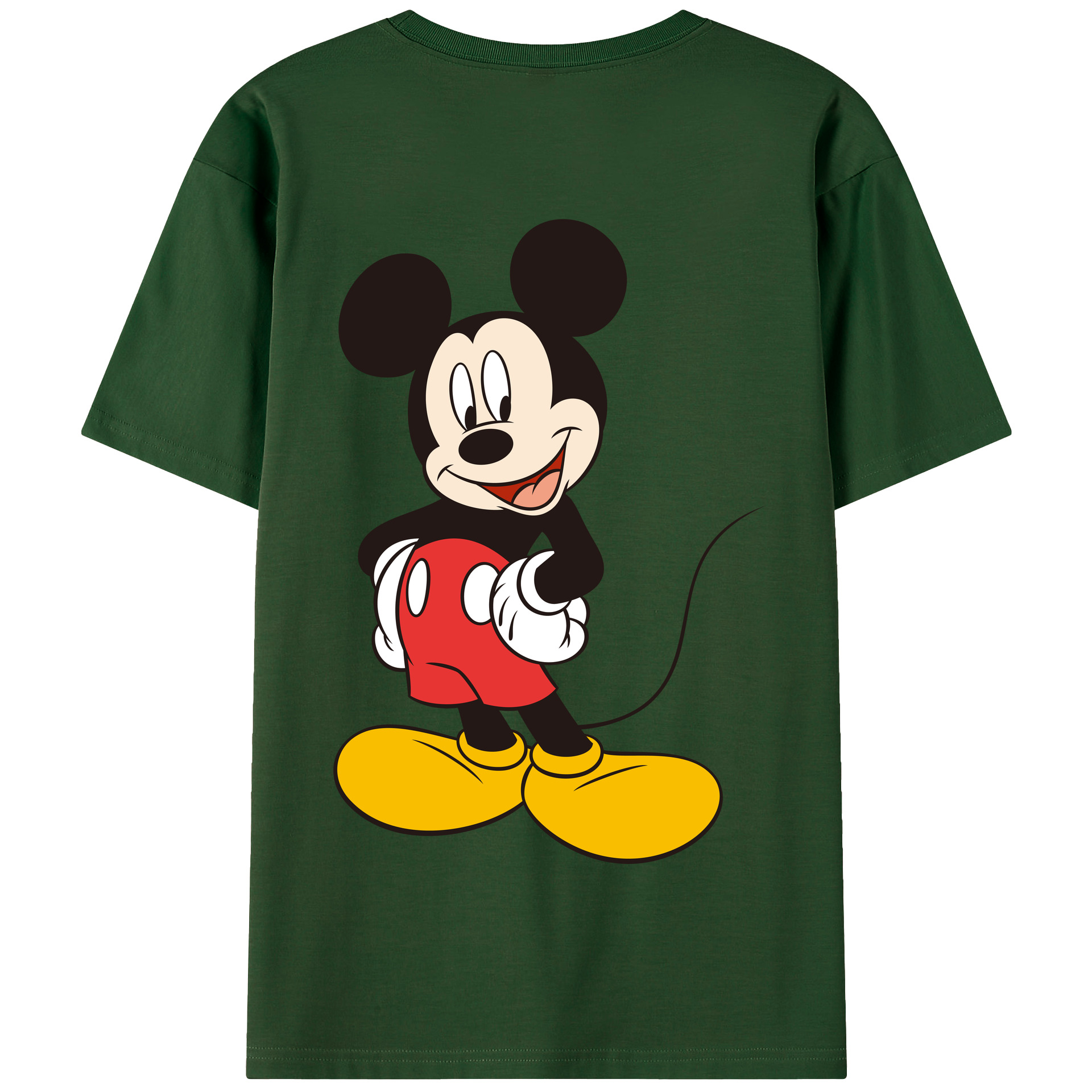 （画像用） ミッキーマウス Mickey Mouse 綿100％半袖Tシャツ（背面プリント）